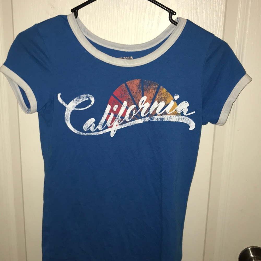 Blue ringer tee